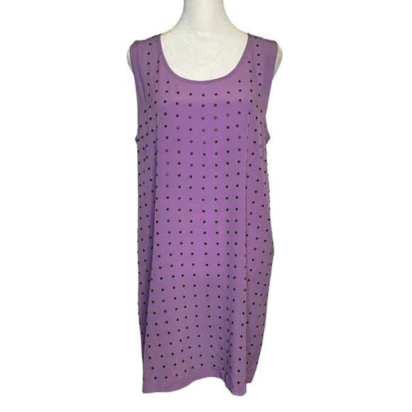 Rebecca Minkoff Dresses & Skirts - Rebecca Minkoff purple studded shift silk mini dress size 6